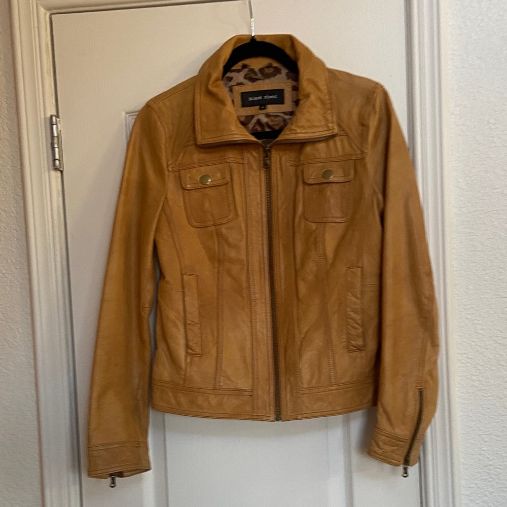 Black Rivet Women's Camel Genuine Leather Jacket